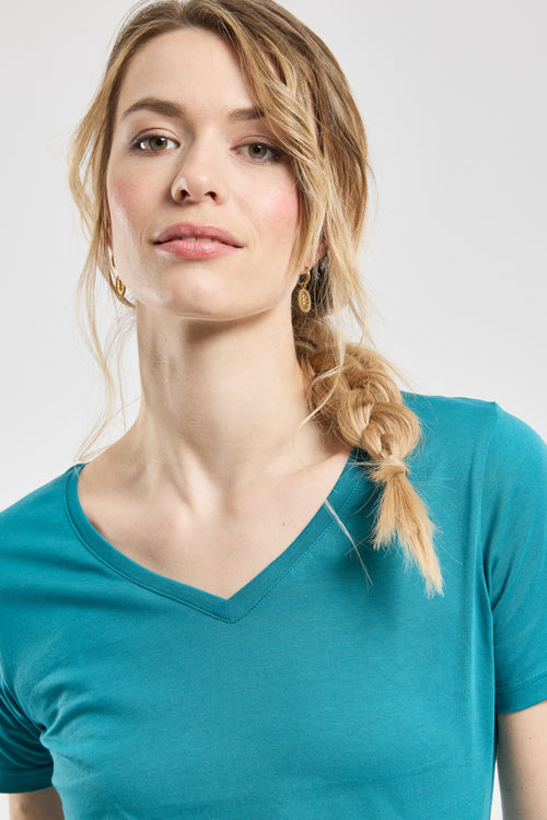 T-shirt col V - coton léger - Armor-lux - 2