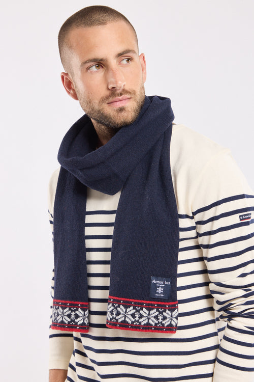 Jacquard scarf - Recycled wool knit - Armor-lux - 1