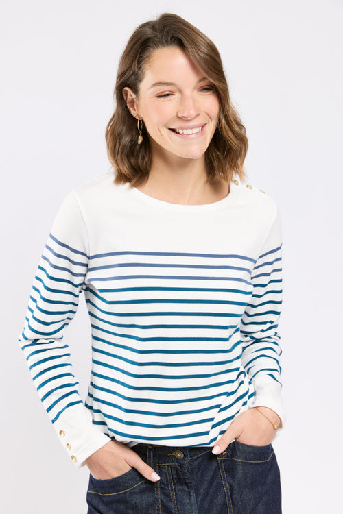 Marinière boutonnée - coton épais - Armor-lux - 5