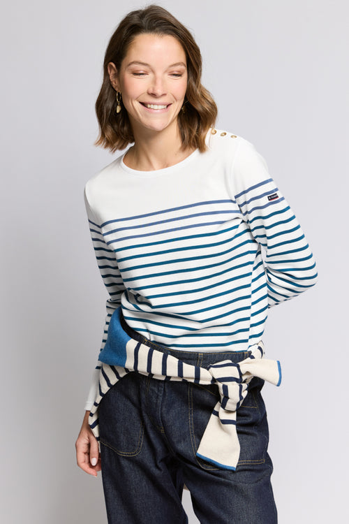 Marinière boutonnée - coton épais - Armor-lux - 1