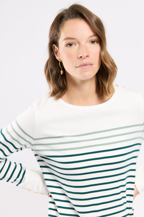 Marinière boutonnée - coton épais - Armor-lux - 4