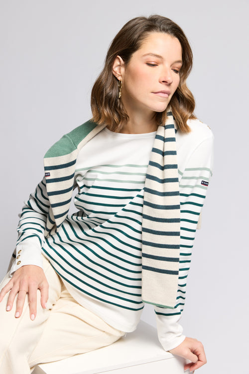 Marinière boutonnée - coton épais - Armor-lux - 2