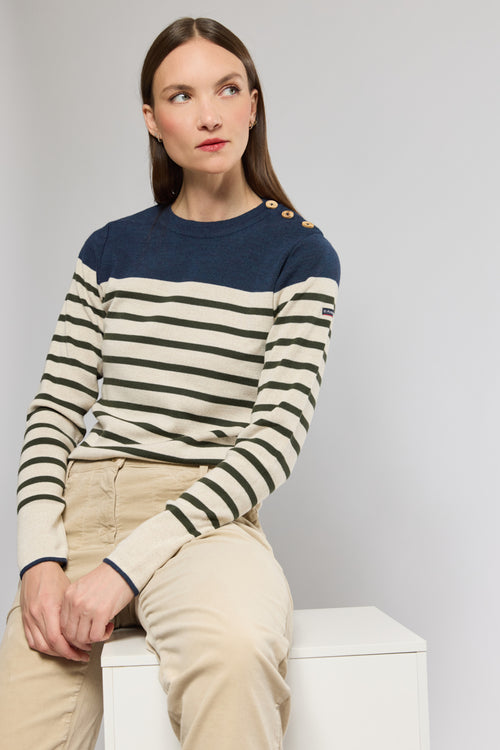 Pull marin rayé - laine - Armor-lux - 1