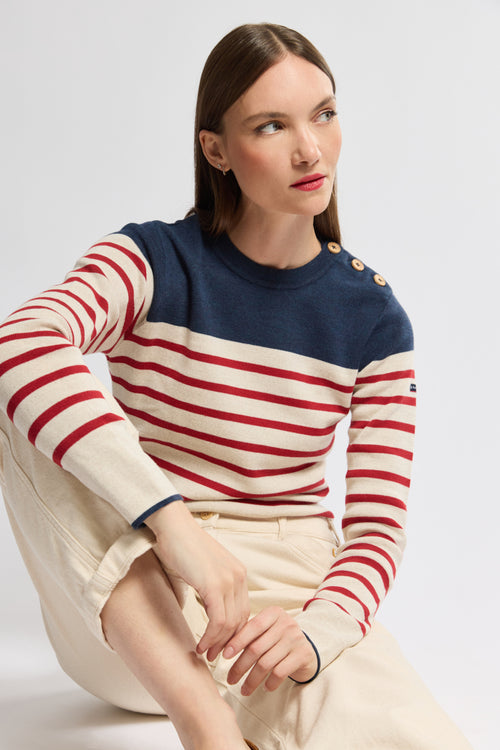 Pull marin rayé - laine - Armor-lux - 1