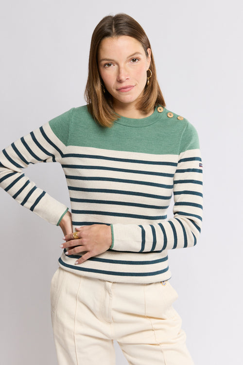 Pull marin rayé - laine - Armor-lux - 1