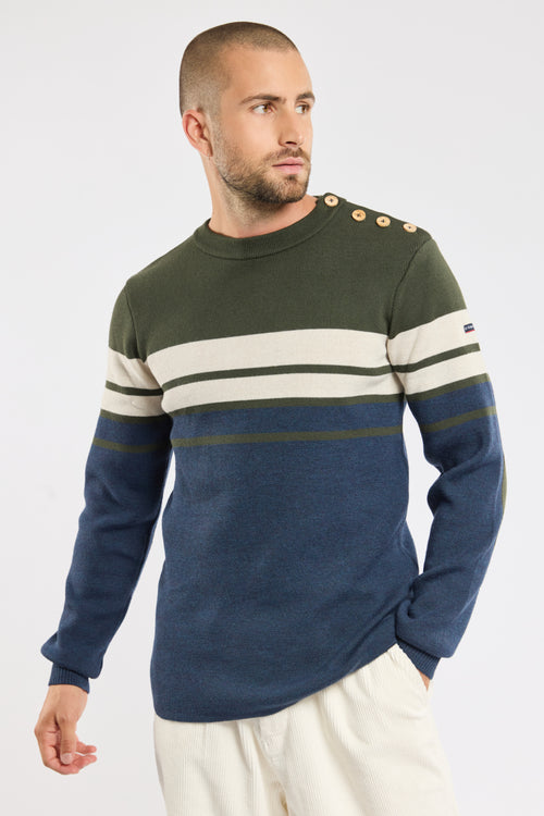 Matrosenpullover mit Ellenbogenschonern – Wolle - Armor-lux - 6