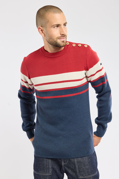 Matrosenpullover mit Ellenbogenschonern – Wolle - Armor-lux - 6