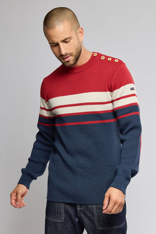 Pull marin avec coudières - laine - Armor-lux - 1