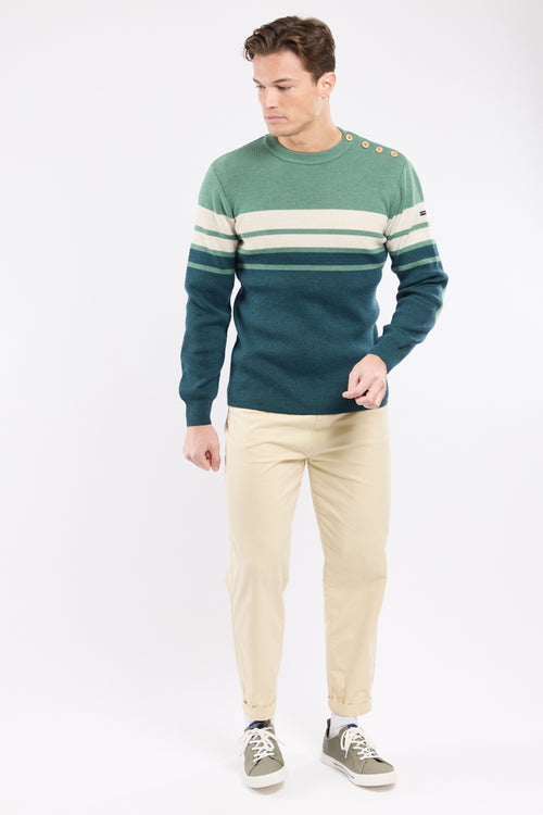 Matrosenpullover mit Ellenbogenschonern – Wolle - Armor-lux - 6