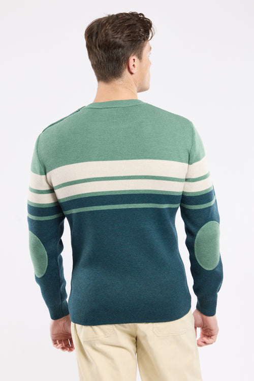 Matrosenpullover mit Ellenbogenschonern – Wolle - Armor-lux - 3