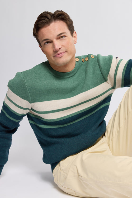 Matrosenpullover mit Ellenbogenschonern – Wolle - Armor-lux - 1