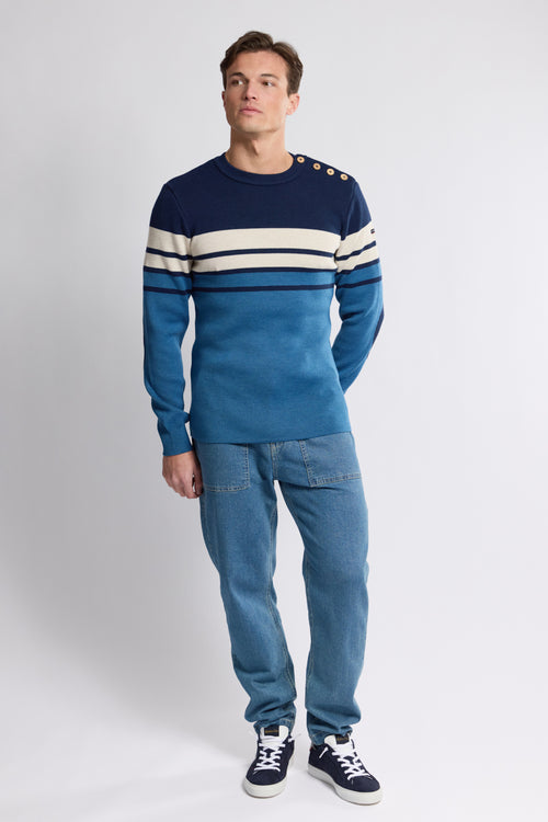 Pull marin avec coudières - laine - Armor-lux - 5