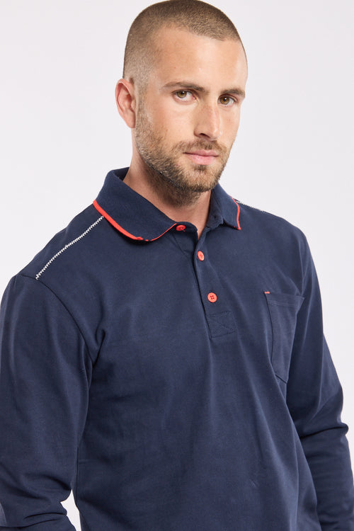 Long-sleeved polo shirt – cotton - Armor-lux - 4