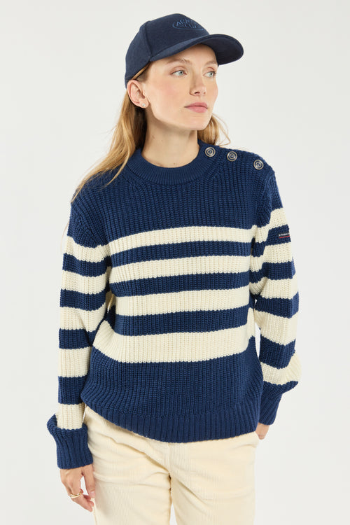 Gestreifter Pullover - Wolle - Armor-lux - 1