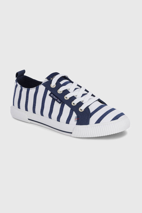 Baskets basses rayées Avel - coton - Armor-lux - 1