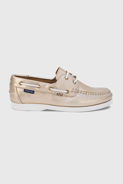 Chaussures bateau dorée Frehel - cuir - Armor-lux - 3