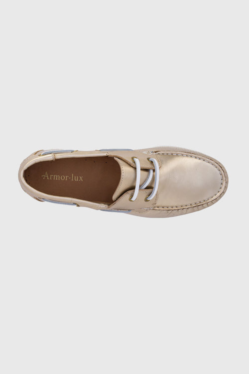 Chaussures bateau dorée Frehel - cuir - Armor-lux - 2