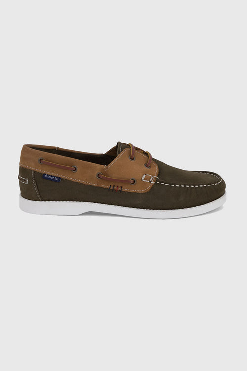 Frehel khaki boat shoes – leather - Armor-lux - 3