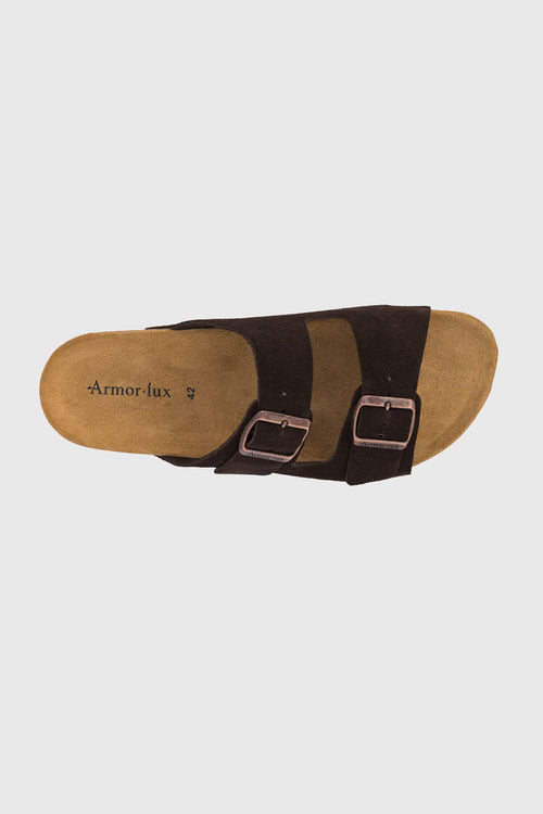 Mules deux brides Zef - cuir - Armor-lux - 2