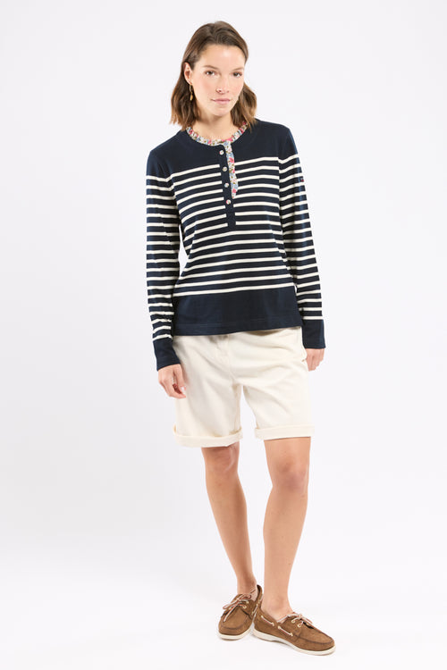 Marinière col fleuri - coton rustique - Armor-lux - 3