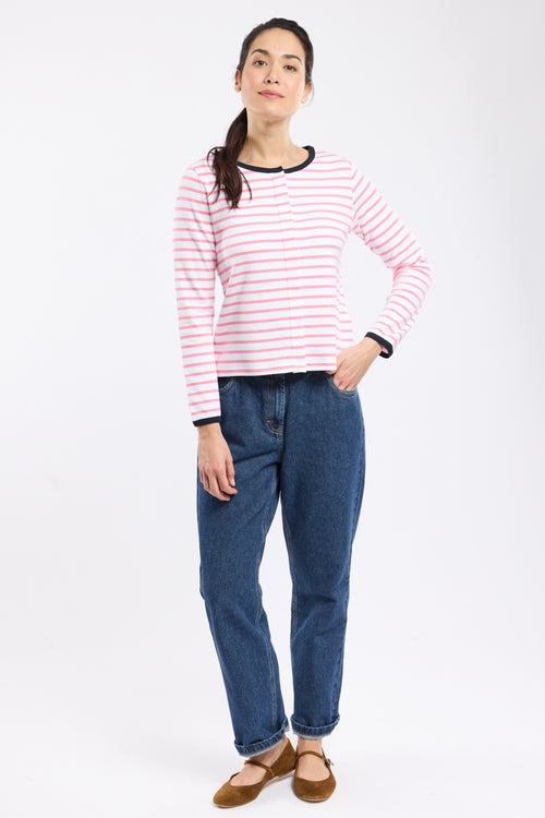 Striped cardigan - thick cotton - Armor-lux - 4