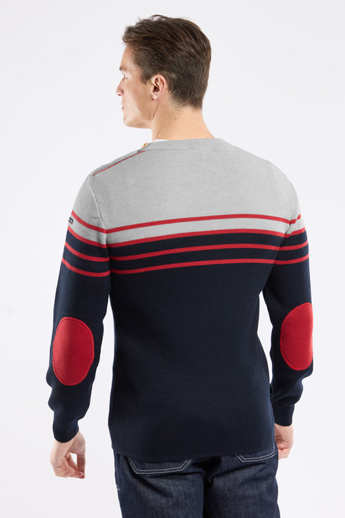 Pull rayé avec coudières - laine - Armor-lux - 6