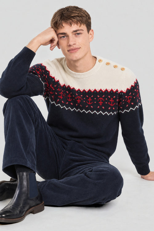 Weihnachts-Marinepullover - Wolle - Armor-lux - 1