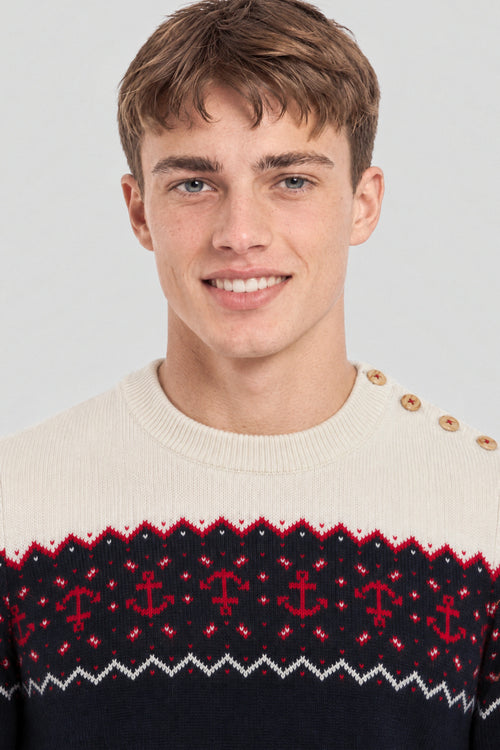 Weihnachts-Marinepullover - Wolle - Armor-lux - 2