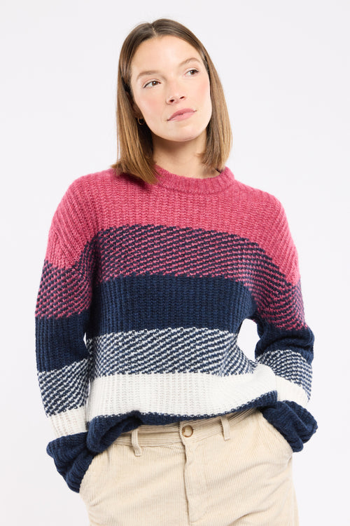 Pull rayé Deauville - laine mérinos - Armor-lux - 1