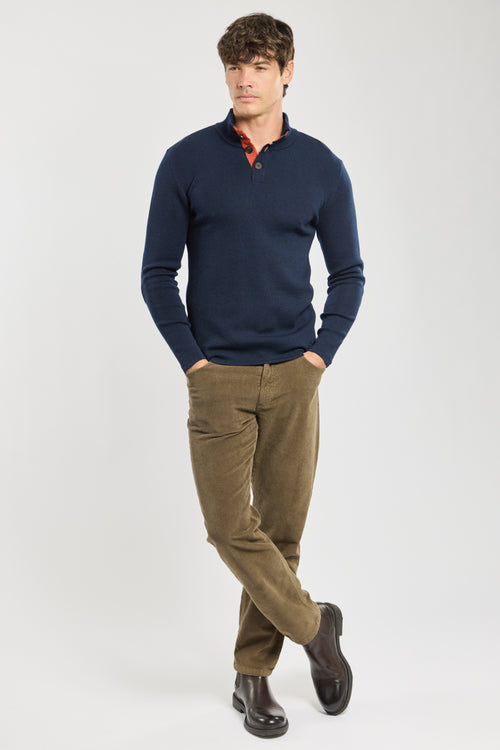 Trucker neck Deauville sweater - wool - Armor-lux - 3