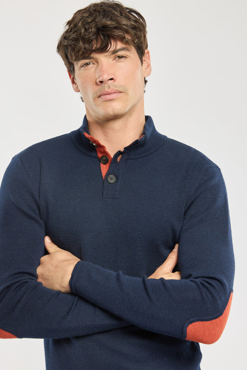 Trucker neck Deauville sweater - wool - Armor-lux - 2