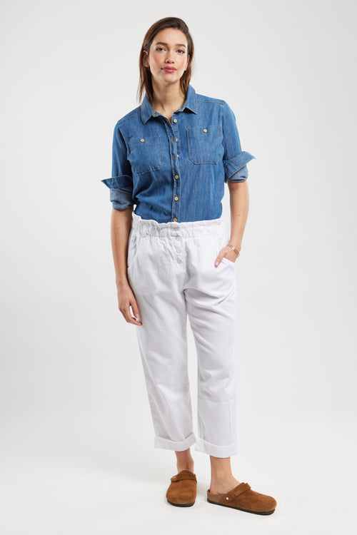 Elasticated waist trousers - cotton - Armor-lux - 1