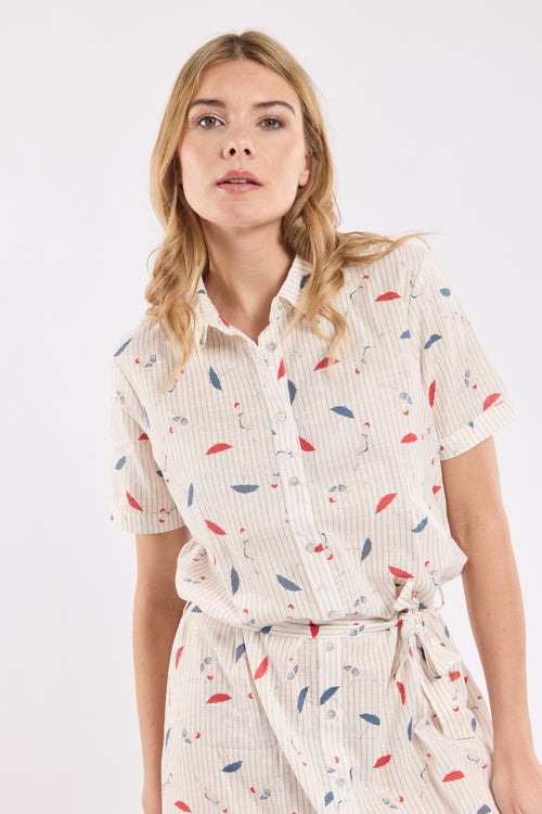 Parasol shirt dress - cotton - Armor-lux - 3