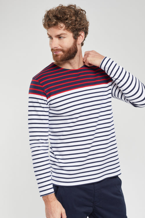 Two-colour Breton striped shirt - thick cotton - Armor-lux - 1