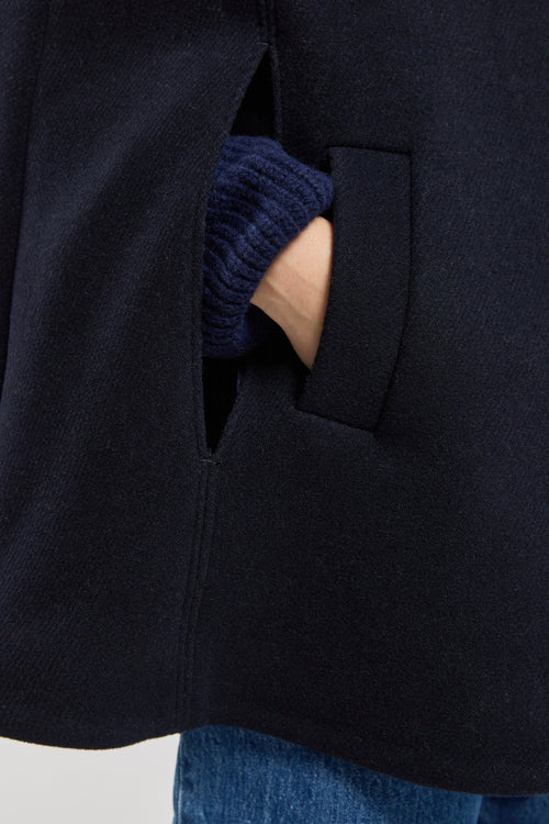Hooded cape - wool broadcloth - Armor-lux - 4