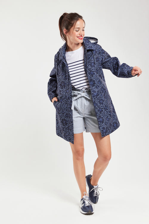 Floral waxed raincoat - Armor-lux - 3