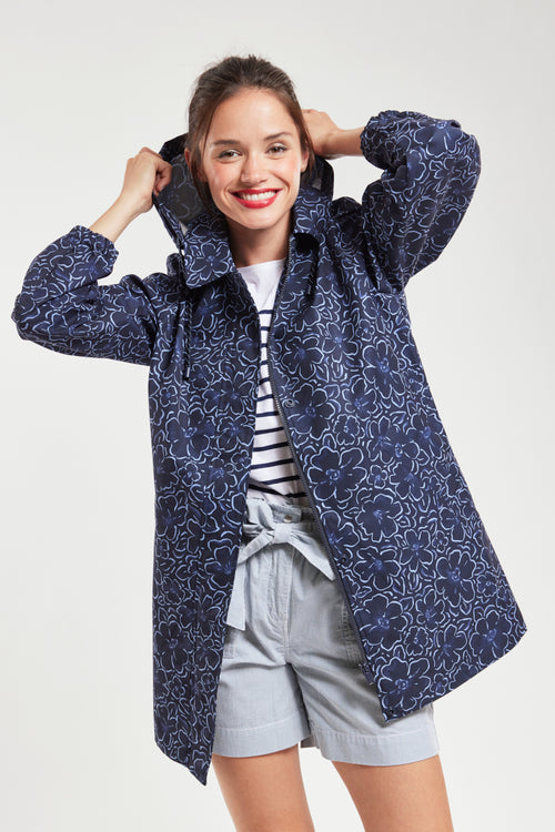 Floral waxed raincoat - Armor-lux - 1