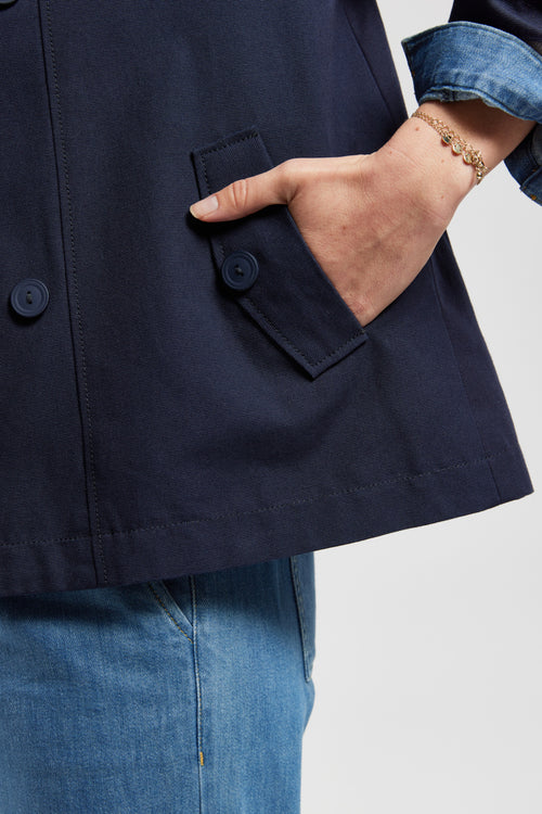 Double-breasted peacoat - cotton canvas - Armor-lux - 6