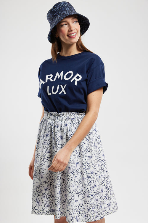 Jupe imprimée fleurie - coton - Armor-lux - 1