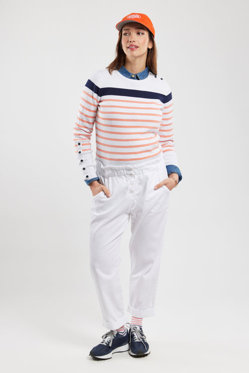 Pull marin manches boutonnées - coton - Armor-lux - 4