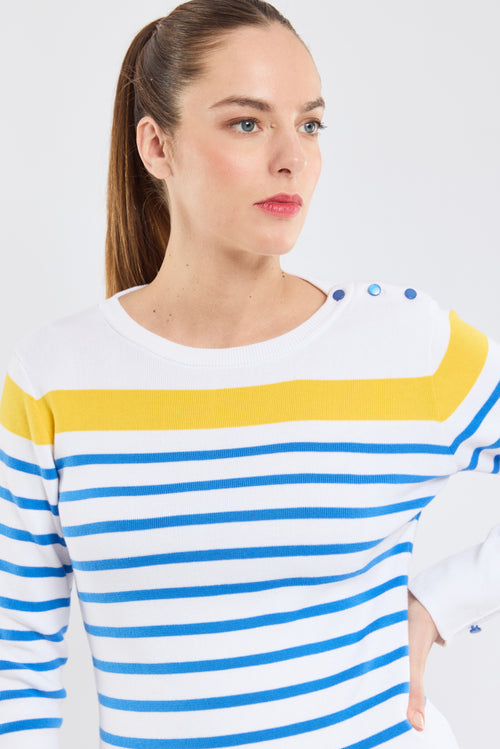 Pull marin manches boutonnées - coton - Armor-lux - 3