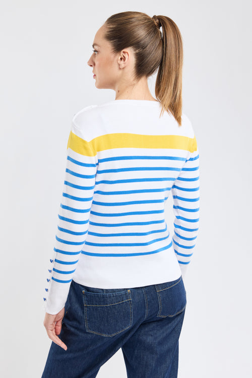 Pull marin manches boutonnées - coton - Armor-lux - 2