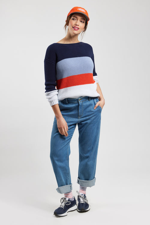 Half-cardigan knit jumper - cotton - Armor-lux - 3