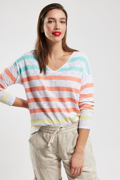 Marinière coupe oversized - coton flammé - Armor-lux - 4