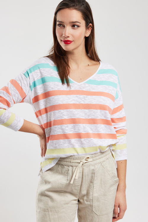 Marinière coupe oversized - coton flammé - Armor-lux - 1