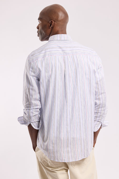 Chemises fines rayures multicolores - coton - Armor-lux - 5