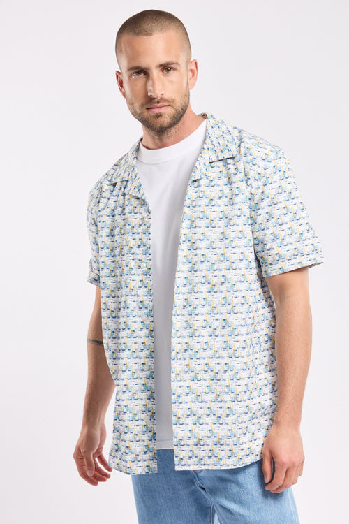 Chemise coupe droite imprimé voiliers - coton - Armor-lux - 3