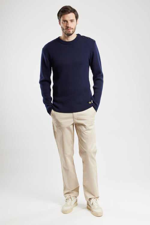 Nautical jumper with elbow patches - cotton - Armor-lux - 4