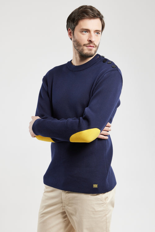 Nautical jumper with elbow patches - cotton - Armor-lux - 6