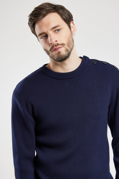 Nautical jumper with elbow patches - cotton - Armor-lux - 3